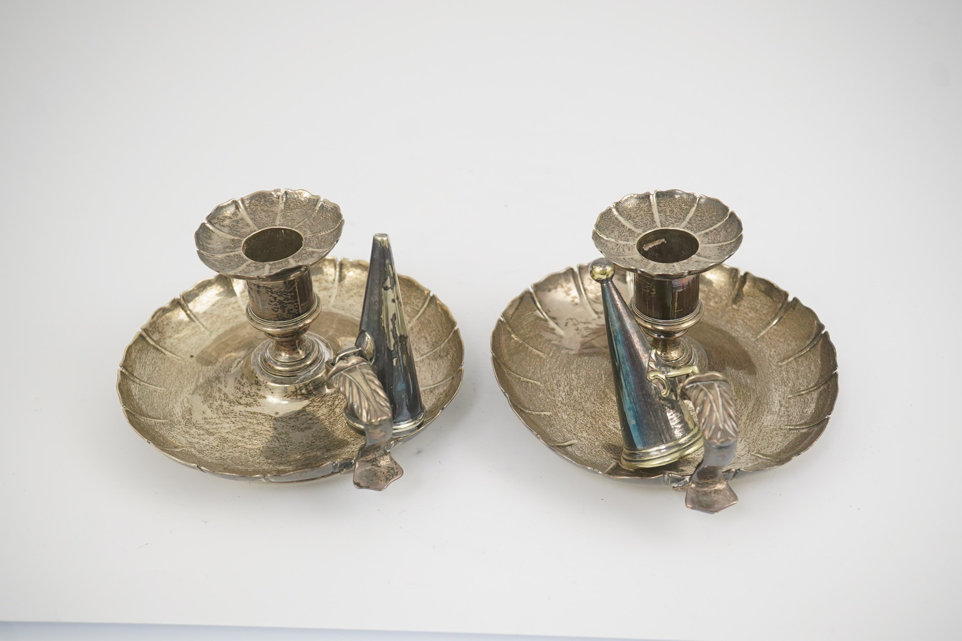 A pair of George IV silver chambersticks, by Richard Sibley I